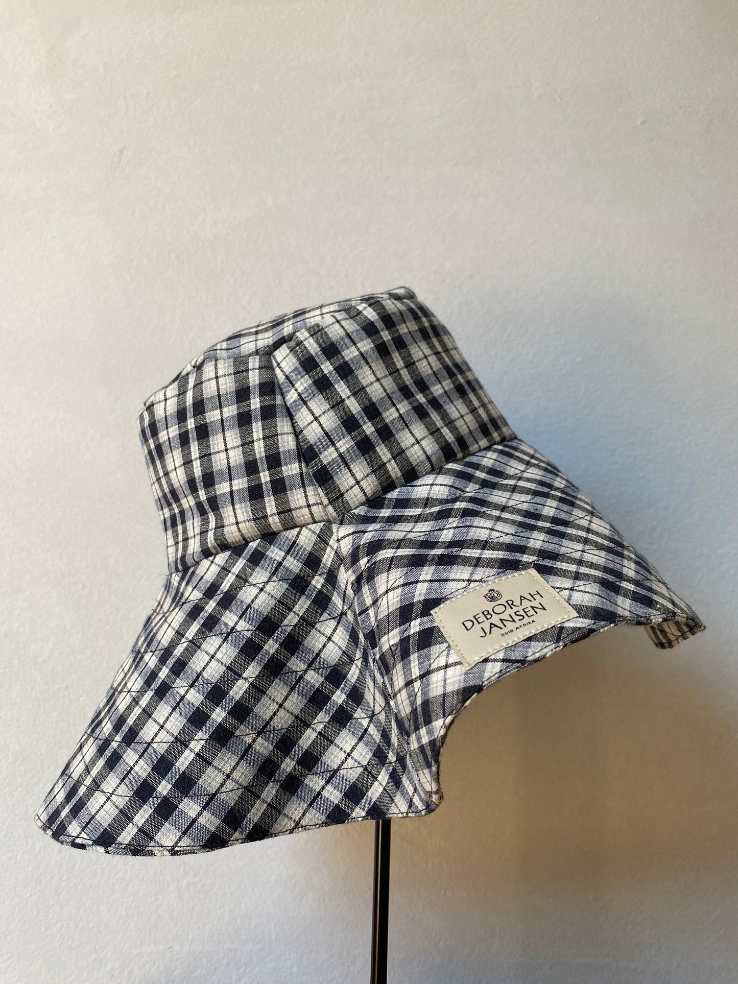 Afternoon Hat Black Gingham