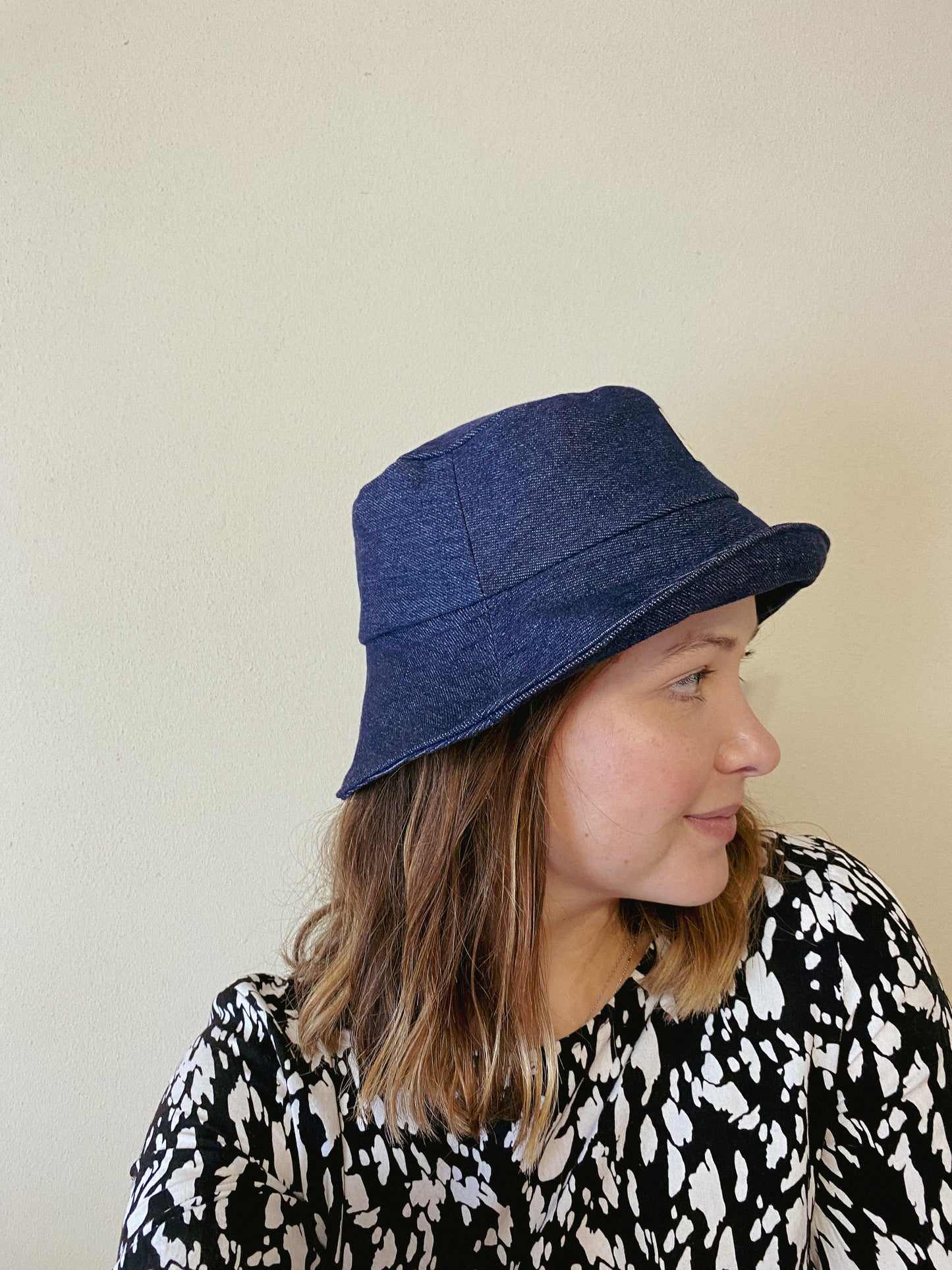 Bucket Hat Label Denim Blue