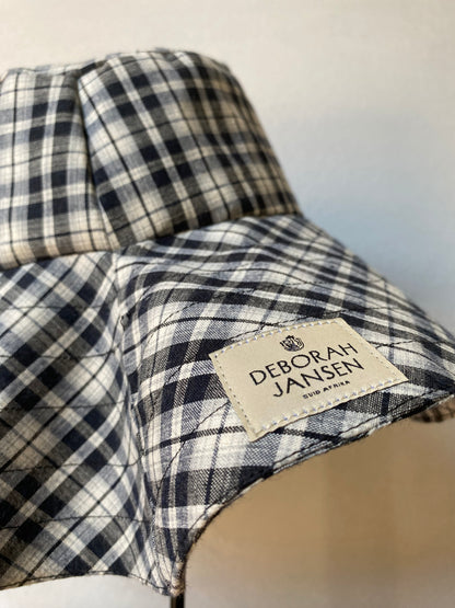 Afternoon Hat Black Gingham