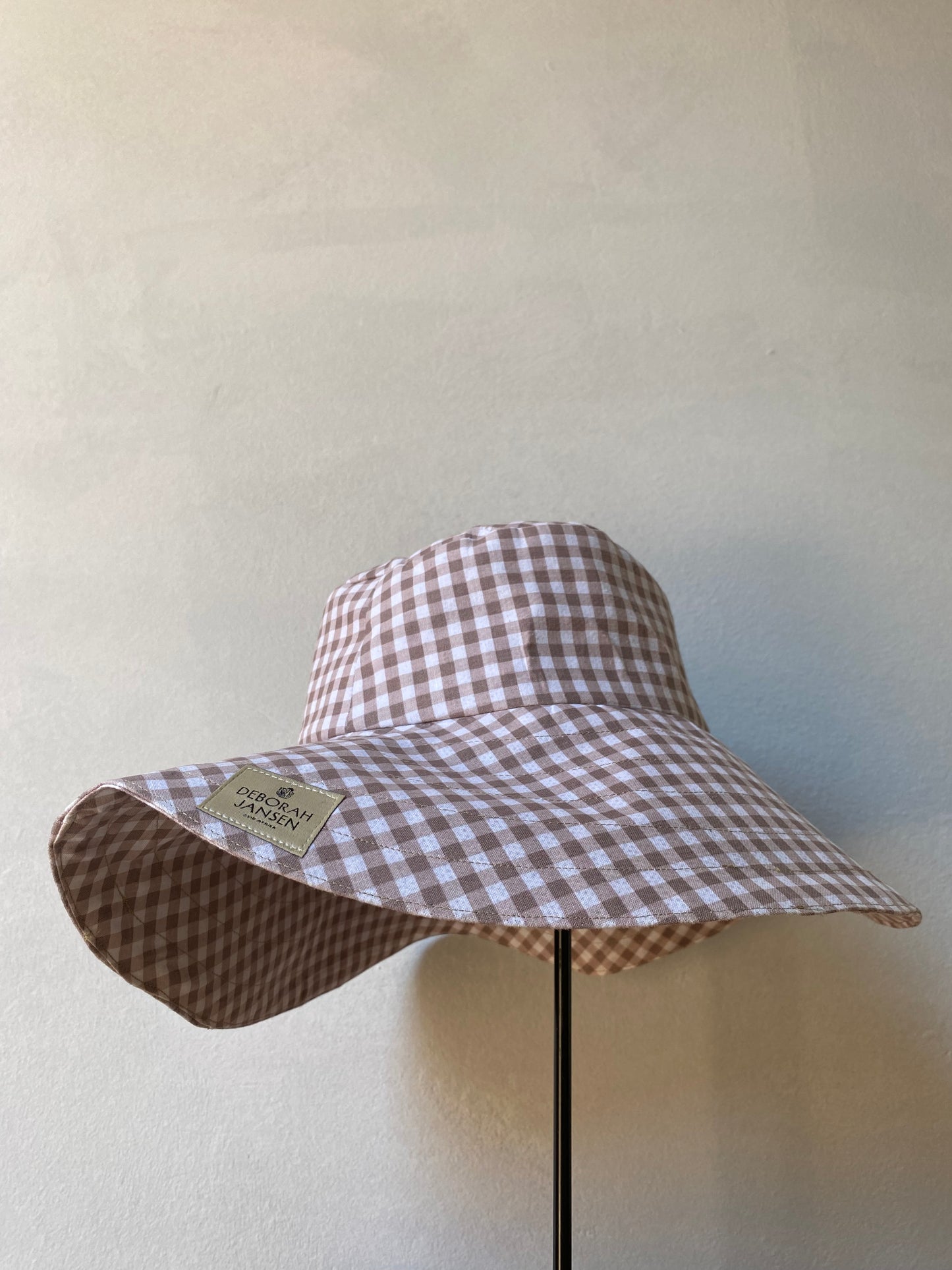 Afternoon Hat Beige Gingham