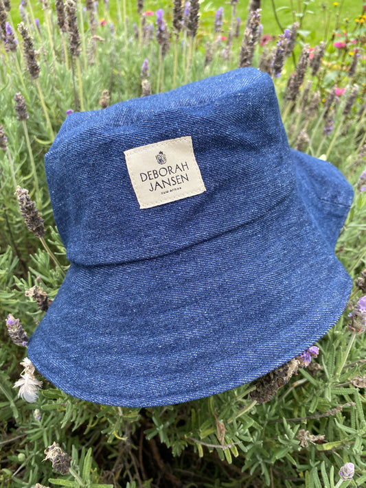 Bucket Hat Label Denim Blue